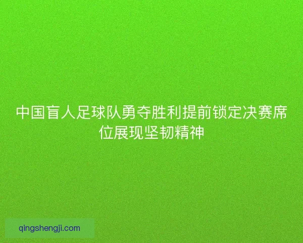 中国盲人足球队勇夺胜利提前锁定决赛席位展现坚韧精神