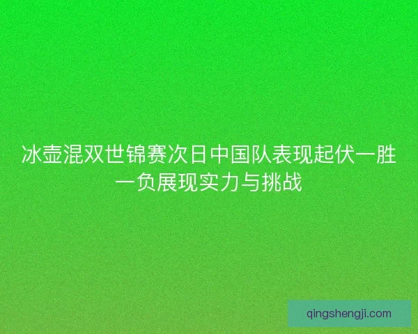 冰壶混双世锦赛次日中国队表现起伏一胜一负展现实力与挑战